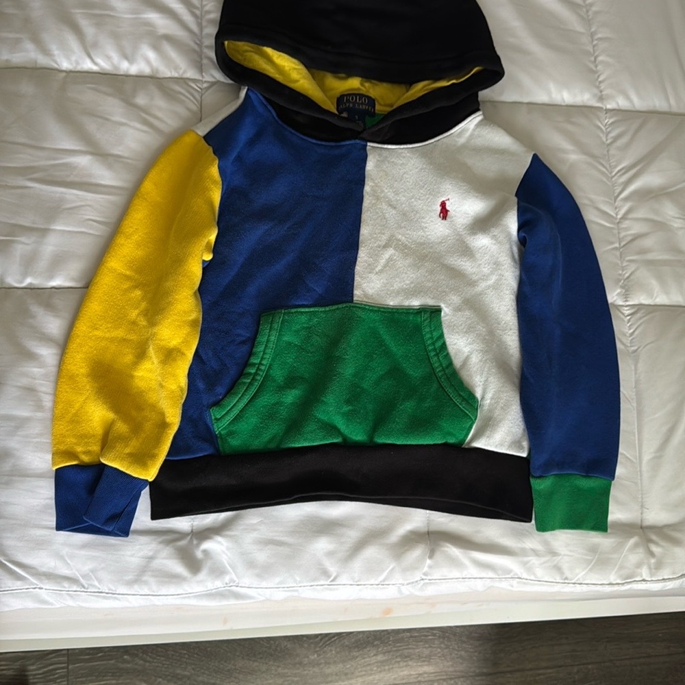 Polo by Ralph Lauren Yellow and Blue Colorblock Sweater